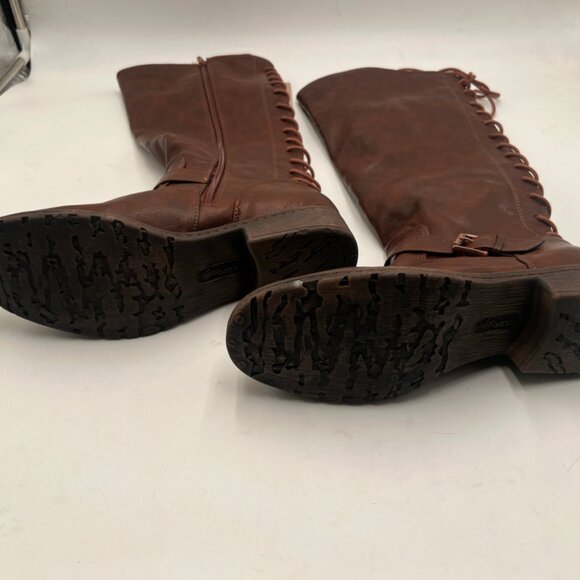 Euro soft tall brown lace up boots - Picture 3 of 8